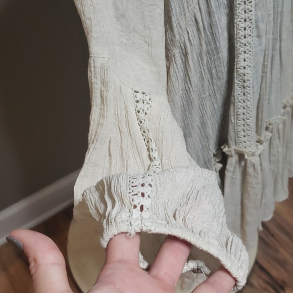 Western, Boho, Crochet, Lace Tunic Top - Picture 3 of 6